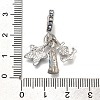 Rack Plating Alloy Rhinestone European Dangle Charms PALLOY-P307-22P-3