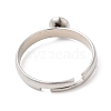 Tarnish Resistant Adjustable 304 Stainless Steel Finger Ring STAS-K255-16P-3