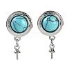 Synthetic Turquoise Stud Earring Findings KK-P283-04P-1