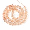 Crackle Transparent Glass Beads Strands GLAA-N063-8mm-07-2