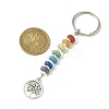 Chakra Natural Lava Rock & Alloy Tree of Life Pendant Keychain KEYC-JKC00644-07-3