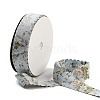 20 Yards Flower Printed Polyester Ribbon OCOR-Z005-03E-1