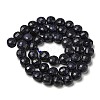 Synthetic Blue Goldstone Beads Strands G-K351-A01-02-3