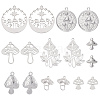 SUNNYCLUE 16Pcs 8 Style 201 & 304 Stainless Steel Charms STAS-SC0004-92-1