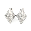 Non-Tarnish Rhombus 304 Stainless Steel Ear Studs EJEW-L290-008P-1