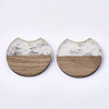 Resin & Wood Pendants X-RESI-T023-11I-2