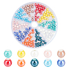 HOBBIESAY 200Pcs 10 Colors Pearlized Handmade Porcelain Round Beads PORC-HY0001-02-1