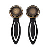 Alloy & Iron Bookmark Cabochon Settings PALLOY-N184-05AB-1