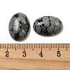 Natural Snowflake Obsidian Cabochons G-C115-01A-35-3