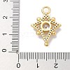 Rack Plating Brass Micro Pave Clear Cubic Zirconia Pendants KK-L224-008G-3