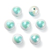UV Plating Rainbow Iridescent Acrylic Beads OACR-F004-09F-2