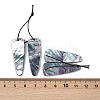 2Pcs Natural Black Lip Shell Pendants FIND-Z079-01B-3