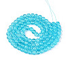 Spray Painted Crackle Transparent Glass Beads Strands CCG-Q001-8mm-06-A-2