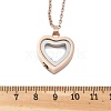 304 Stainless Steel Heart Urn Ashes Necklaces STAS-Z106-09RG-02-6