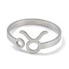 Non-Tarnish Constellations 304 Stainless Steel Open Cuff Ring for Women RJEW-L122-001P-06-2