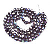 Electroplate Opaque Solid Color Glass Beads Strands EGLA-N002-26-A09-2