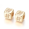 Brass Micro Pave Cubic Zirconia European Beads ZIRC-G162-14G-04-1