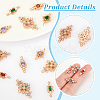 AHADERMAKER 16Pcs 8 Styles Brass Micro Pave Cubic Zirconia Connector Charms GLAA-GA0001-78-3