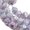 Baking Painted Transparent Glass Beads Strands DGLA-F002-04G-4