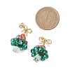 Handmade Glass Beads Dangle Stud Earrings EJEW-TA00596-3