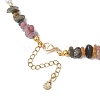 Natural Multicolor Tourmaline Chips Beads Necklaces & Bracelets Sets for Women SJEW-JS01372-02-6