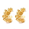 Alloy Flower Stud Earrings for Women EJEW-U028-13G-2