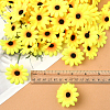 100Pcs Cloth Artificial Sunflower DIY-SP0005-96A-7