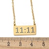 304 Stainless Steel Number 11:11 Pendant Necklaces NJEW-NH0002-01G-06-3