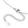 Flower Brass Pave Clear Cubic Zirconia Pendant Necklaces NJEW-JN05287-5