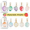   100Pcs 10 Style Two Tone Transparent Spray Painted Glass Pendants GLAA-PH0002-72-2