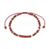 Natural Red Jasper Braided Bead Bracelets BJEW-JB11241-04-2