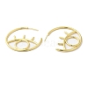 Rack Plating Brass Hollow Eye Stud Earrings EJEW-F315-03G-02-2