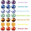 140Pcs 7 Style Natural Mixed Gemstone Round Beads Sets G-CJ0001-48-3