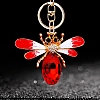 Alloy Rhinestone Dragonfly Keychain Cute Men and Women Bag Pendant Keychain PW-WG71D3A-01-1