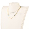 Brass Enamel Link Chain Necklaces NJEW-JN03123-02-4