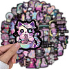 56Pcs Pvc Adhesive Cute Pastel Goth Gothic Style Waterproof Stickers PW-WGACDF3-01-4