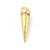 Rack Plating Brass Micro Pave Cubic Zirconia Pendants KK-S396-74G-1