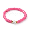 Handmade Polymer Clay Heishi Beads Stretch Bracelets X-BJEW-JB05759-2