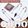 GLOBLELAND 3Pcs 3 Style Natural Gemstone Hexagonal Pointed Dowsing Pendulums HJEW-GL0001-07-5