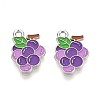 Fruit Alloy Enamel Charms PALLOY-S058-01P-25-2
