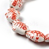 Handmade Printed Porcelain Beads PORC-F005-03C-6