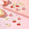 12Pcs 3 Colors Light Gold Plated Alloy Enamel Pendants FIND-FS0002-83-10