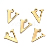 Ion Plating(IP) 304 Stainless Steel Alphabet Charms STAS-H122-V-G-2