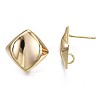 Brass Stud Earring Findings KK-T056-22G-NF-2