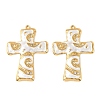304 Stainless Steel Enamel Rhinestone Big Pendants STAS-L314-09G-03-1