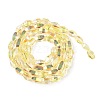 Electroplate Glass Beads Strands GLAA-Q101-03A-HP01-2