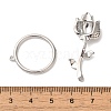 Brass Micro Pave Clear Cubic Zirconia Toggle Clasps KK-A227-20P-4