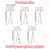 5Pcs 5 Styles Star Alloy Snap Hair Clips PHAR-GO0001-02-2