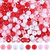 1200Pcs 4 Colors Valentine's Day Themed Opaque Acrylic Beads MACR-SC0001-42-1