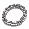 PVD Vacuum Plating Magnetic Synthetic Hematite Beads Strands G-I276-02-6mm-2